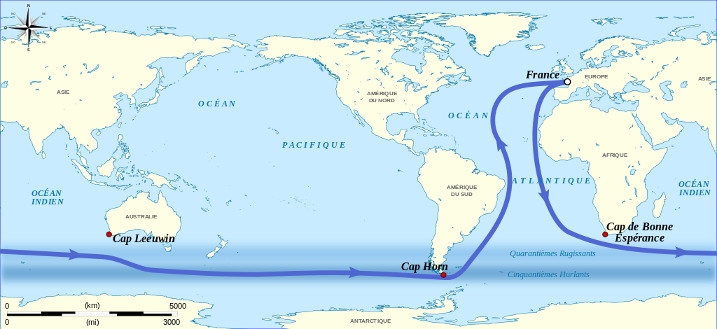 Golden Globe Race map