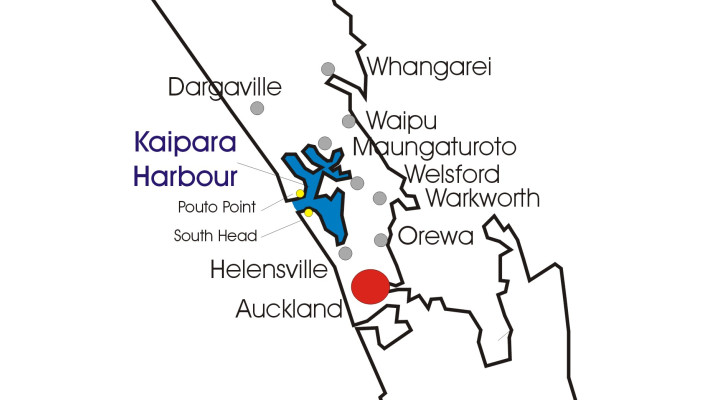 Kaipara Harbour – New Zealand Map