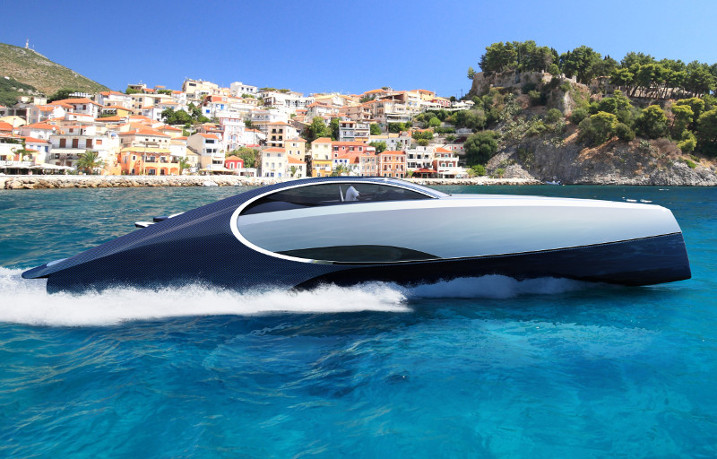 Bugatti boat on the water
