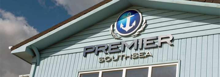 premier logo on wall