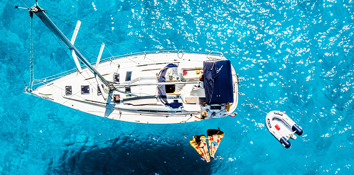 people on sailing boat